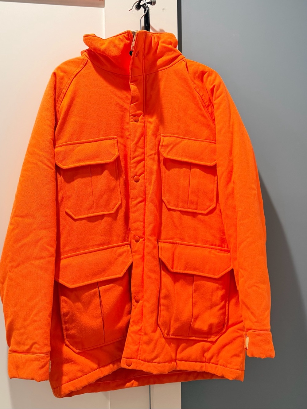 Men's Woolrich Vintage Blaze Orange Field Jacket SzL good condition
